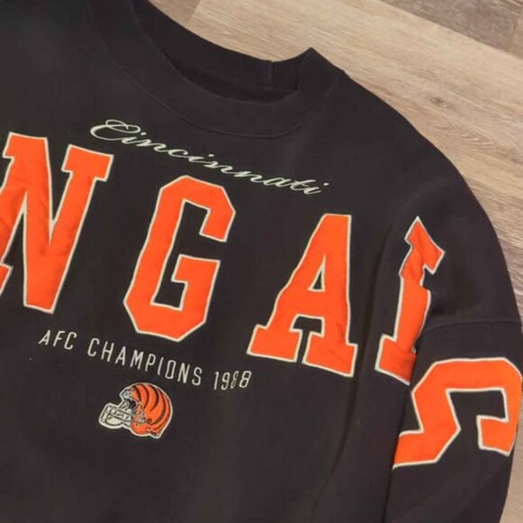 Abercrombie & Fitch NFL men's Cincinnati Bengals crewneck sweatshirt size large - Picture 3 of 4